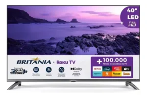 Smart TV Britânia 40” com Roku e Dolby Audio: Surpreenda-se!
