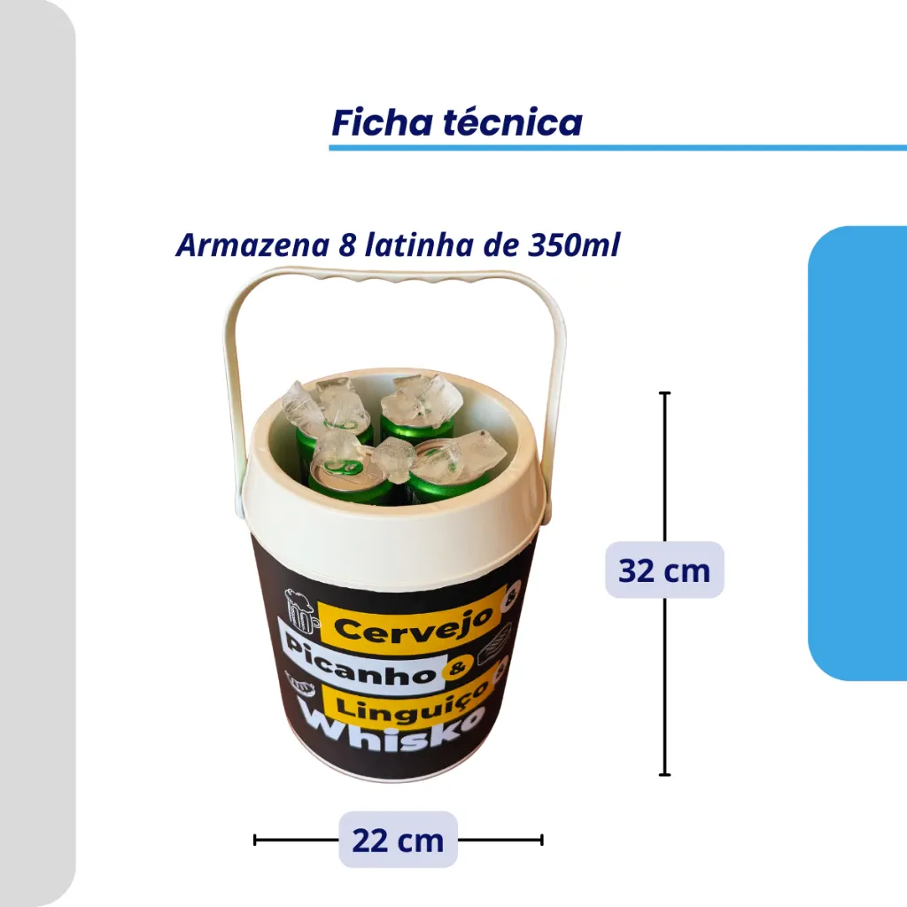 cooler térmico 8 latas