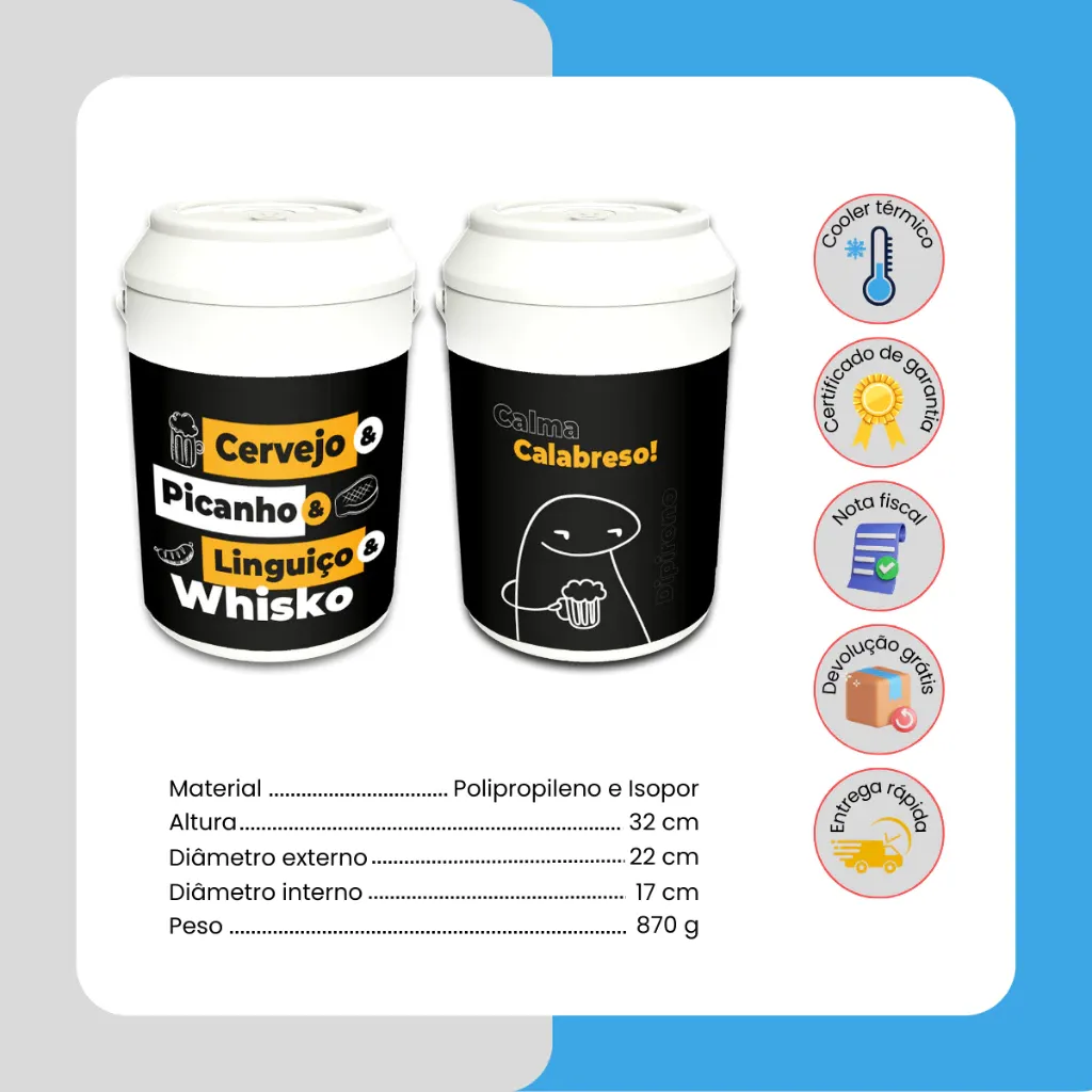 cooler térmico 8 latas