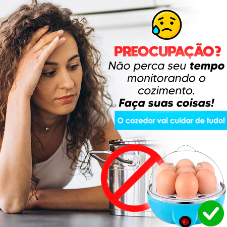 Cozedor de Ovos Elétrico Portátil