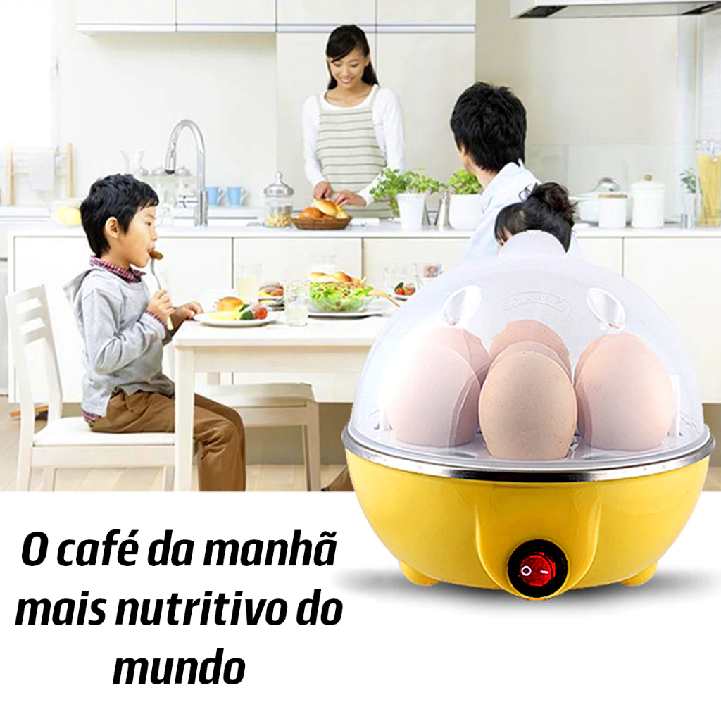 Cozedor de Ovos Elétrico Portátil