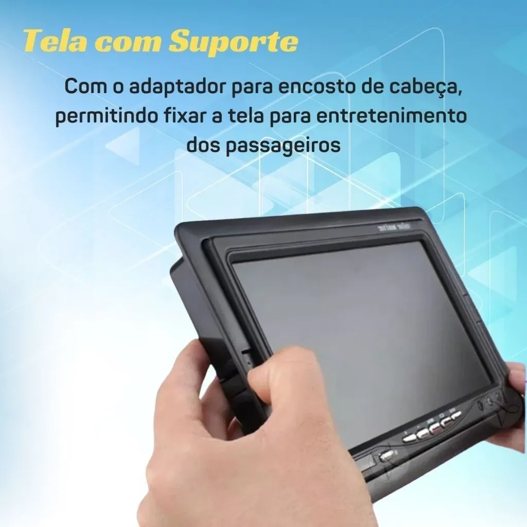 monitor portátil LCD 7 polegadas veicular