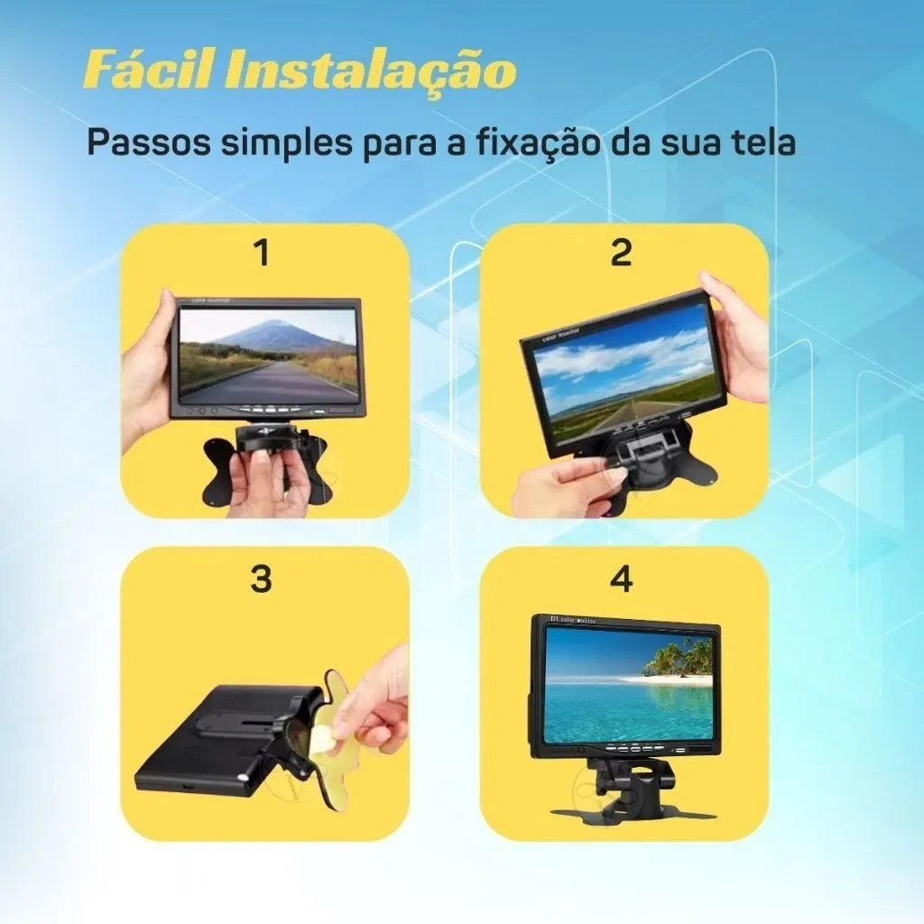 monitor portátil LCD 7 polegadas veicular