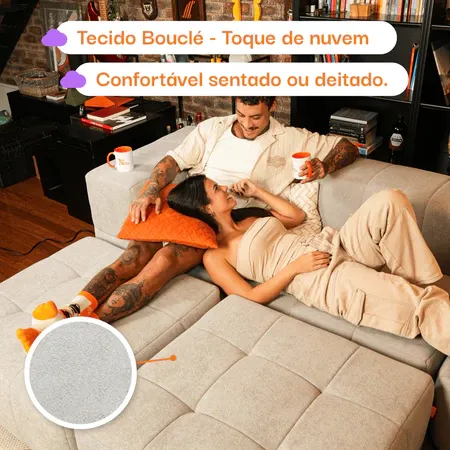 sofá na caixa