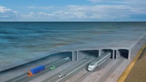 Túnel imerso entre Dinamarca e Alemanha avança com técnica que será usada em Santos-Guarujá