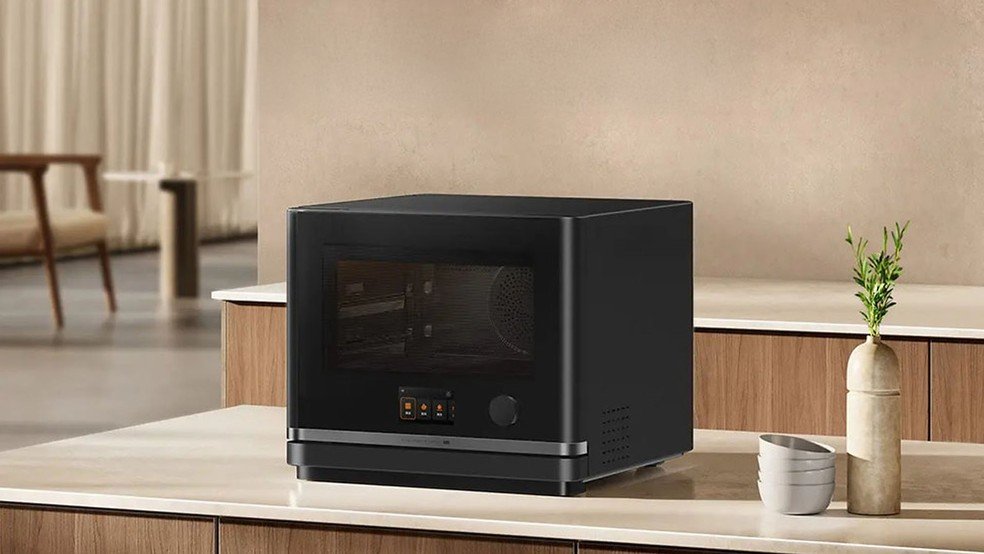 Micro-ondas Xiaomi reúne 4 funções e bloqueia odores na cozinha - Imagem do artigo original