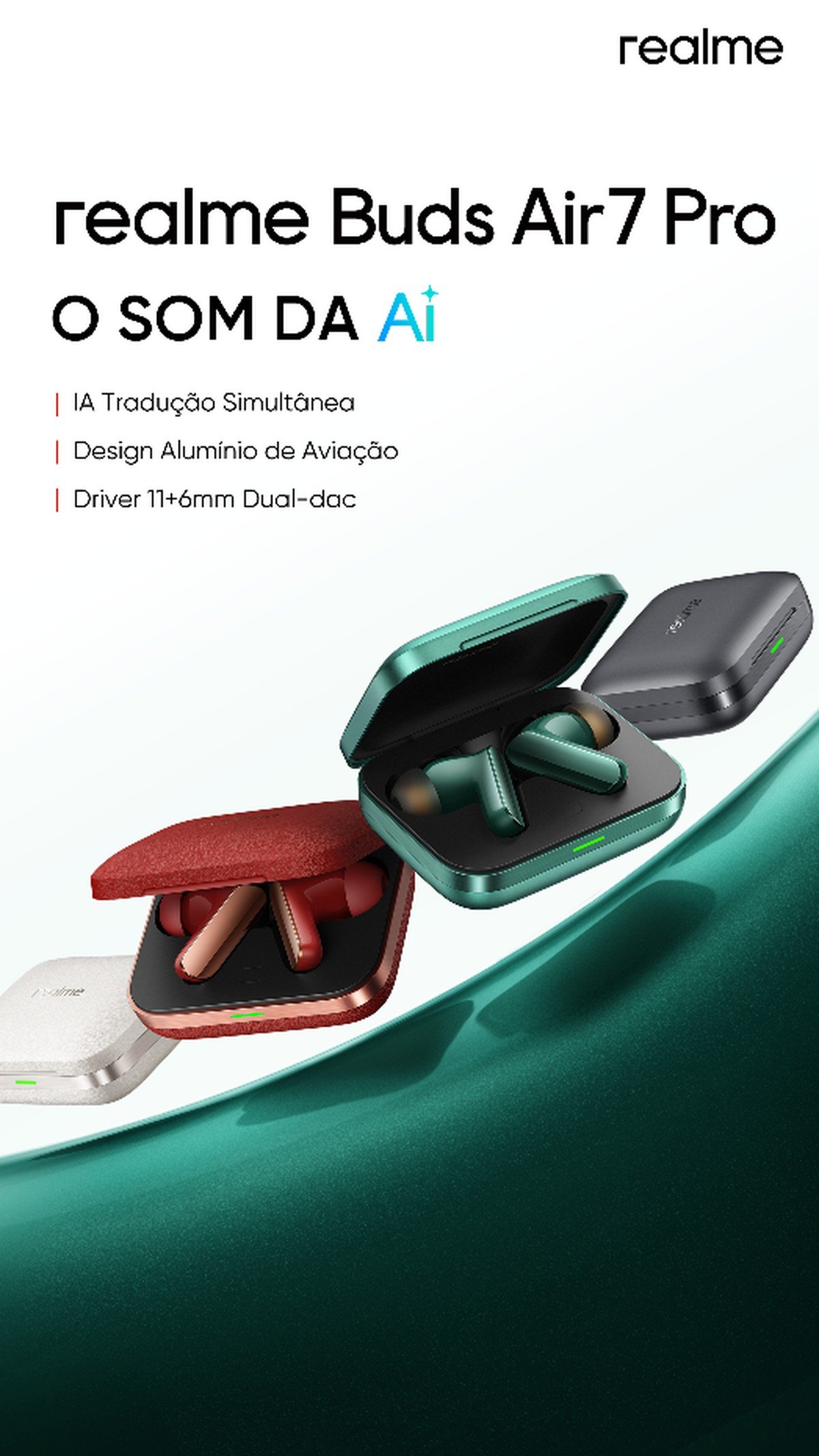 realme lança fones com tradução por IA e até 50 h de bateria no Brasil - Imagem do artigo original
