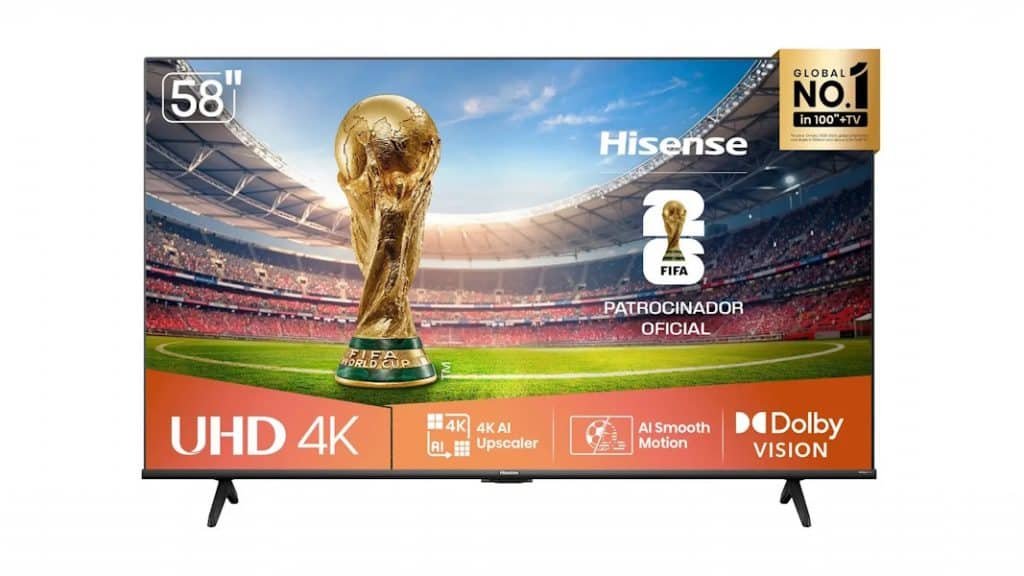 Smart TV 4K Hisense 58A6NV surpreende: 58 '' com Dolby Vision e Alexa em oferta - Imagem do item