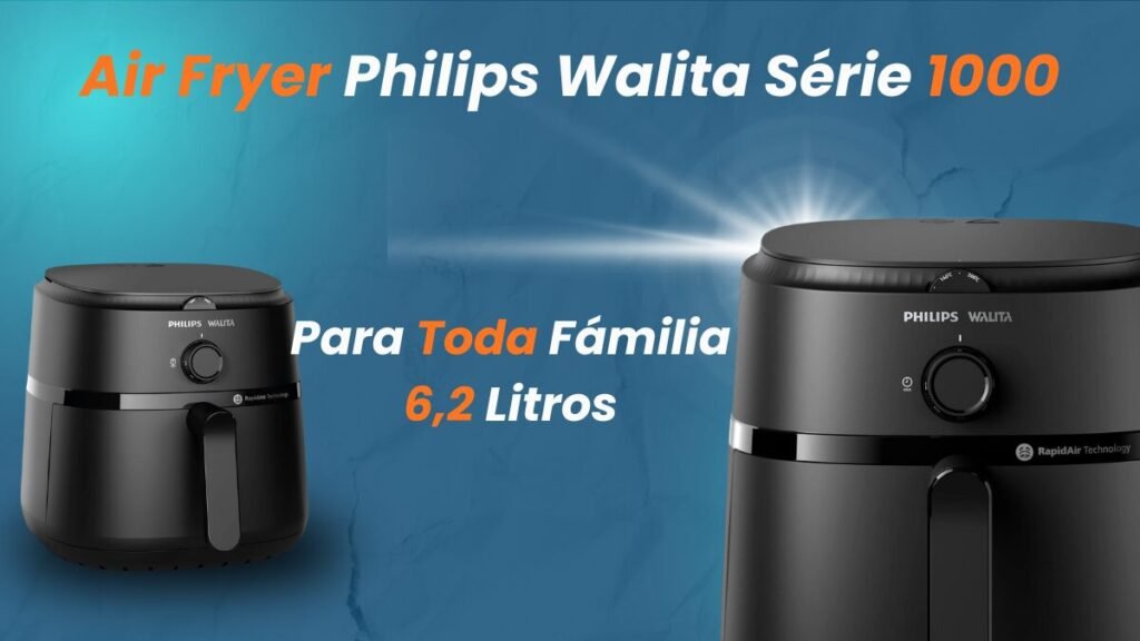 Airfryer Philips Walita Série 1000 XL entrega mais espaço e potência para fritar sem óleo - Imagem do artigo