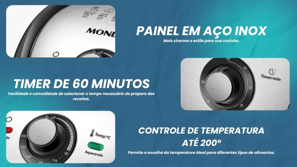 Air Fryer Mondial 4L 1500 W surpreende na rapidez e na economia de óleo - Imagem do artigo