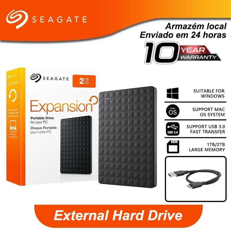 HD Externo Seagate Expansion 2 TB: vale a pena para backups rápidos em 2026? - Imagem do artigo original