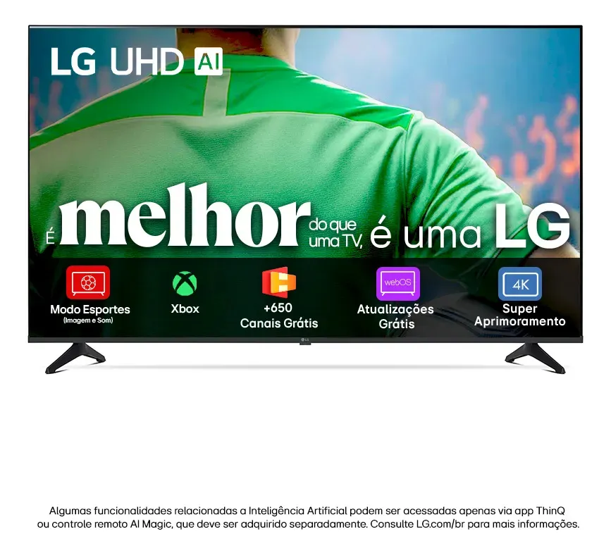 Smart TV LG UA75 55” 4K recebe corte de 46% e vira melhor custo-benefício do ano - Imagem do artigo