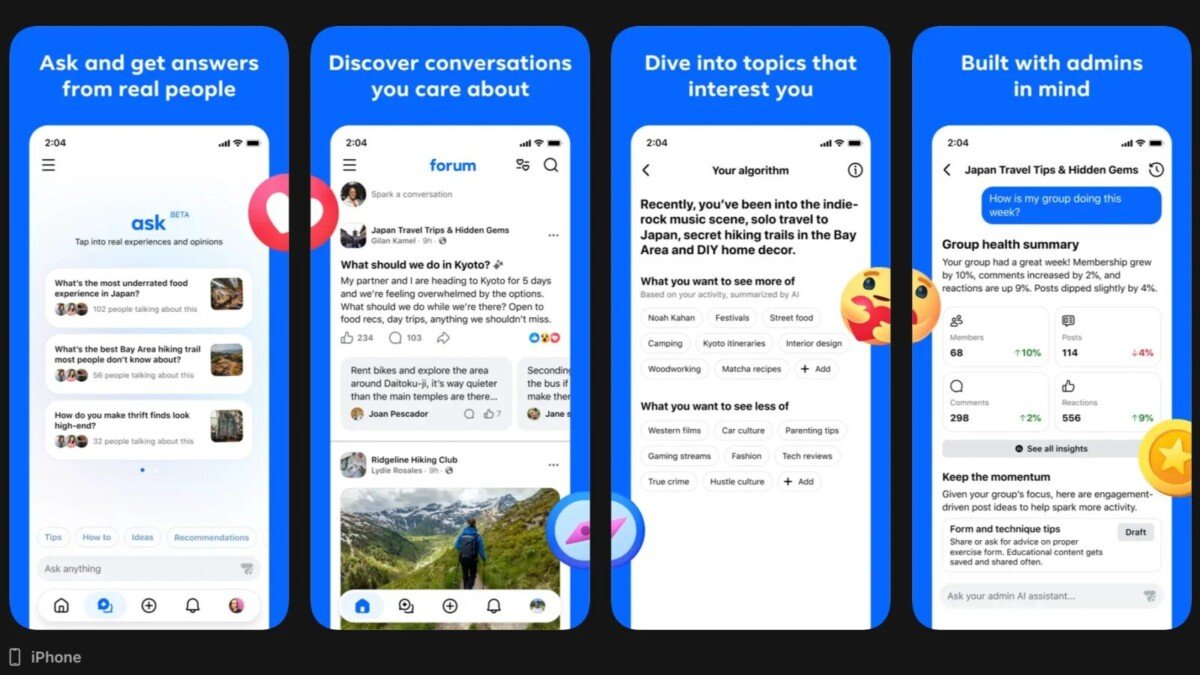 Forum, novo app da Meta, promete debates sem algoritmo confuso - Imagem do artigo original