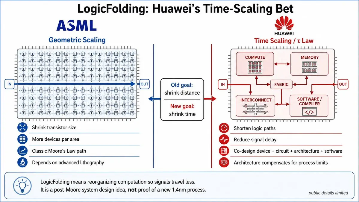 Huawei revela LogicFolding: design 3D que promete chips mais rápidos já em 2026 - Imagem do artigo original