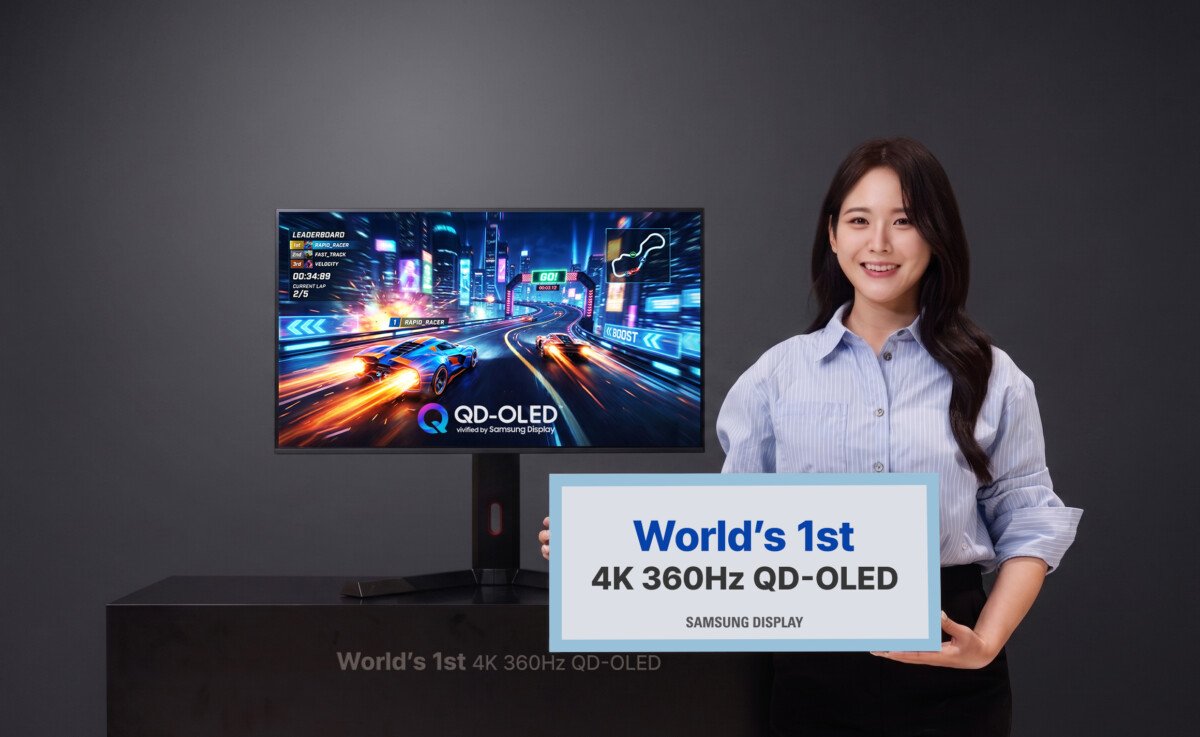 Samsung rompe limite e entrega painel QD-OLED 4K a 360 Hz com modo de 680 Hz em FHD - Imagem do artigo original