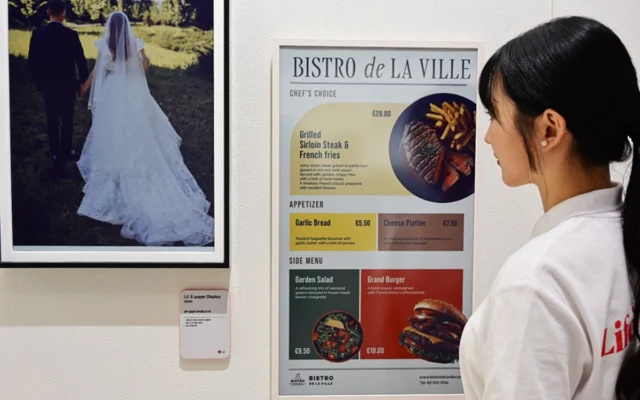 LG E-Paper Display reduz custos e elimina pôsteres impressos no varejo