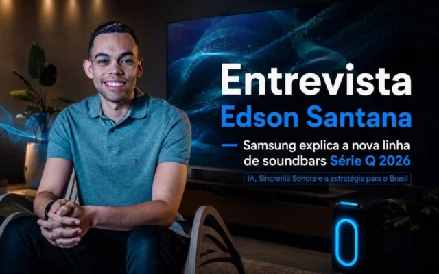 Série Q 2026 da Samsung eleva áudio com IA e Wi-Fi sem mudar o desenho das soundbars