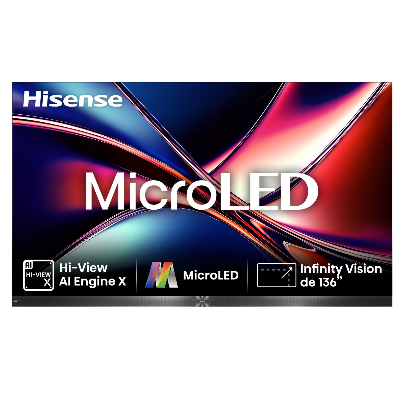 Hisense 136MX inaugura a TV MicroLED doméstica com 10.000 nits e IA dedicada - Imagem do artigo original