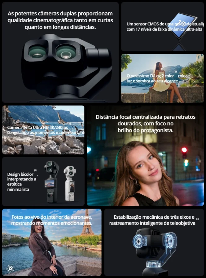 DJI Pocket 4P estreia com dupla lente e 17 stops para elevar vídeos de bolso - Imagem do artigo original