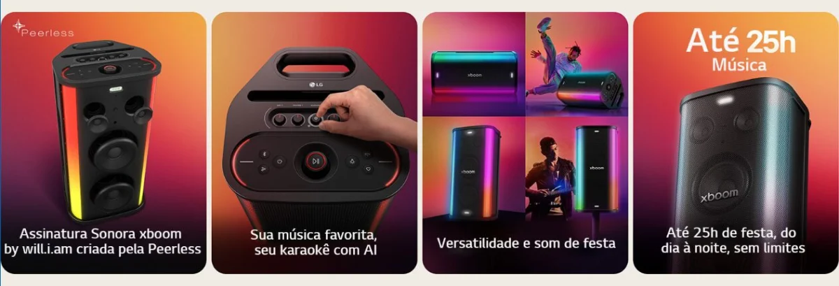 LG XBoom Stage 501: caixa de som com 25 h de bateria e IA que ajusta o som na hora - Imagem do artigo original