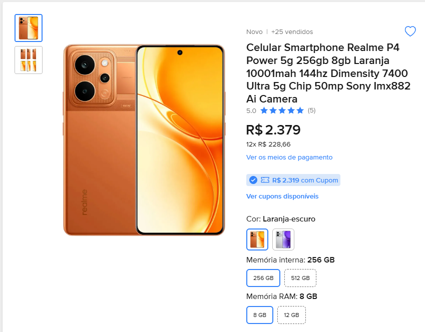 Realme P4 Power e P4 Lite chegam ao Brasil prometendo maratona de bateria e resistência - Imagem do artigo original
