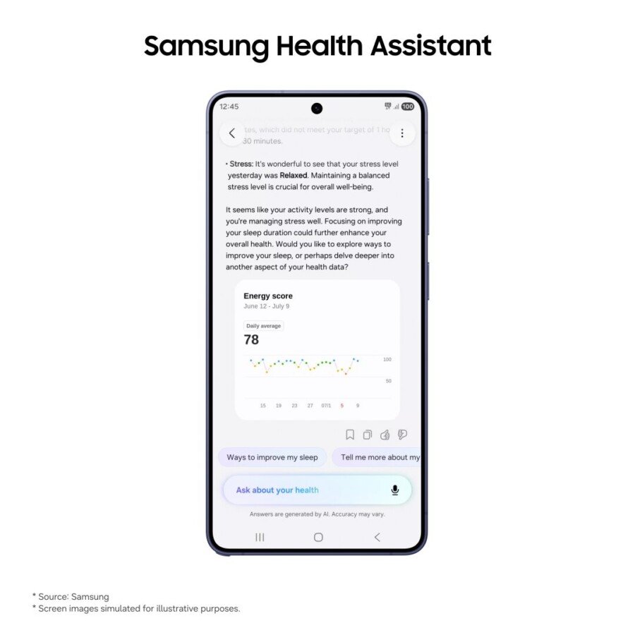 Samsung Health Assistant integra IA ao Galaxy e promete recomendações de bem-estar mais precisas - Imagem do artigo original