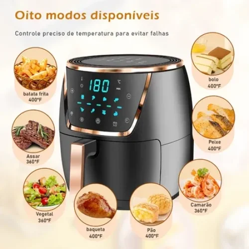 Air Fryer 5 Litros: Adeus Óleo e Bagunça na Cozinha