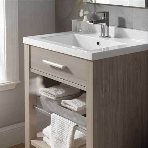 Gabinete para banheiro pequeno com cuba