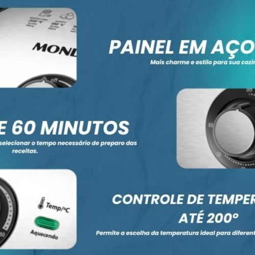 Air Fryer Mondial 4L 1500 W surpreende na rapidez e na economia de óleo