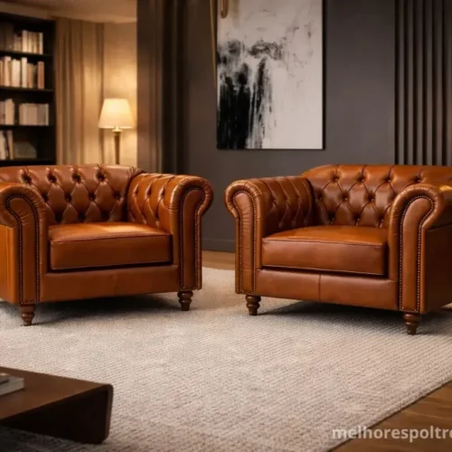 Poltronas de Couro 2026: escolha certa para conforto, luxo e longa vida