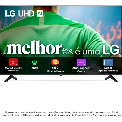Smart TV LG UA75 55” 4K recebe corte de 46% e vira melhor custo-benefício do ano