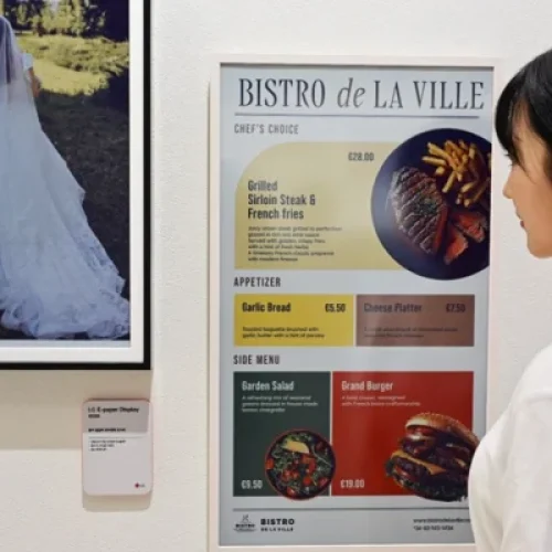 LG E-Paper Display reduz custos e elimina pôsteres impressos no varejo