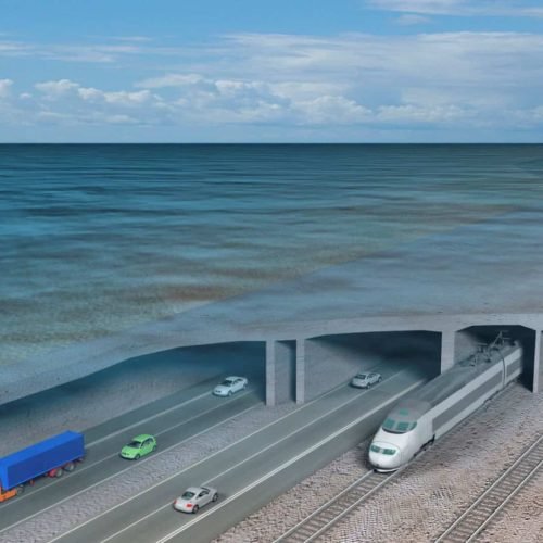 Túnel imerso entre Dinamarca e Alemanha avança com técnica que será usada em Santos-Guarujá