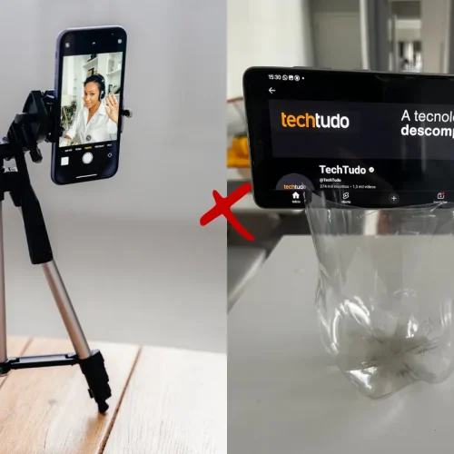 Tripé com garrafa PET oferece solução barata e eficaz para gravar vídeos