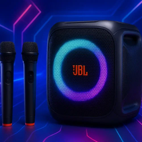 JBL PartyBox Encore entrega som de 100 W e dois microfones por valor competitivo